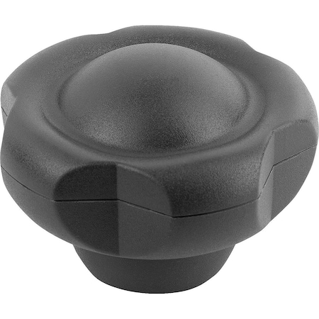 Kipp Five Lobe Grip Antibacterial D=M10 D1=63 H=44, Form:K Thermoplastic, Gray Ral7015 K0255.1263101144